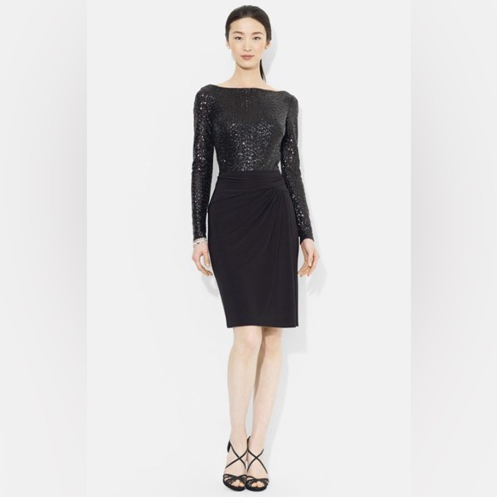 Lauren Ralph Lauren Black Sequin Dress